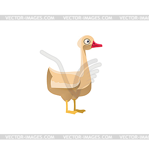 Goose Simplified Cute - vector image