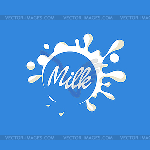 Milk Product Logo - color vector clipart