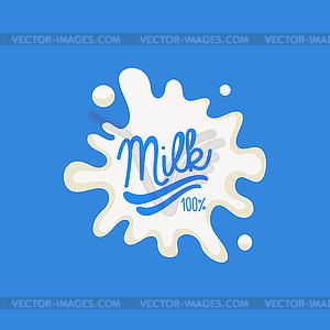 Тест В Всплеск молока Логотип продукта - векторизованный клипарт
