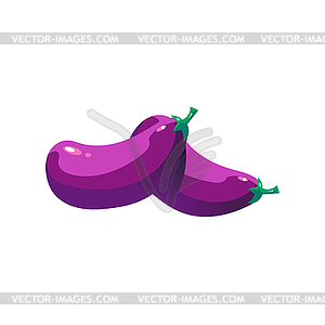 Eggplant Bright Color Simple - vector clip art