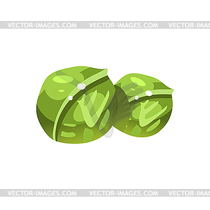 Cabbage Bright Color Simple - vector clipart