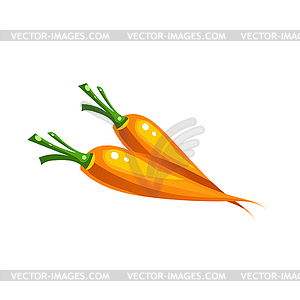 Carrot Bright Color Simple - vector clip art