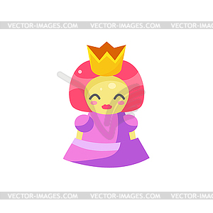 Stylized Princess Doll - vector clipart