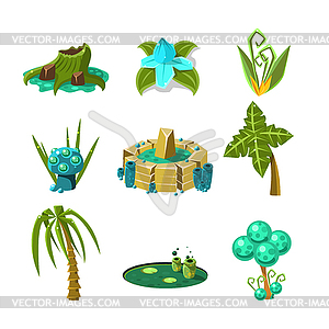 Landscape Elements Set - vector clip art