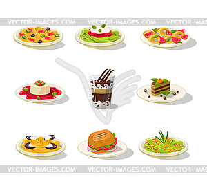 Italian Food Set - vector clip art