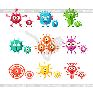 Bacteria And Virus Fun Collection - vector clipart / vector image