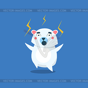 Angry Polar Bear - vector clipart