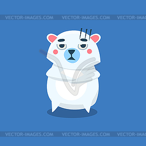 Sceptic Polar Bear - vector clip art