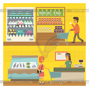 Grocery Shop Two s - vector image