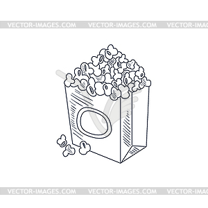 Pop Corn Sketch - vector image