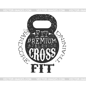 Vintage Gym Fitness Stamp Collection - vector clipart