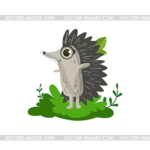 Hedgehod Friendly Forest Animal - vector image