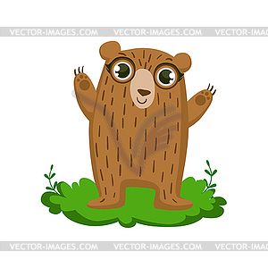 Ber Friendly Forest Animal - vector image