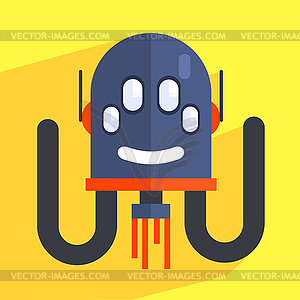 Robot Separated Head Charcter - vector EPS clipart