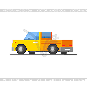 Желтый автомобиль Иконка - векторный дизайн