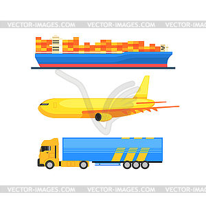 Cargo Transportation Set - vector clip art
