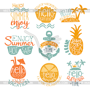Holiday Promotion Vintage Stamp Collection - vector clip art