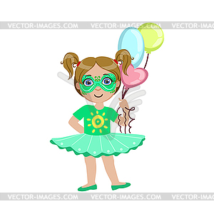 Girl With Painted Face - vector clipart