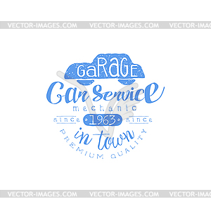 Car Service Blue Vintage Stamp - vector clipart