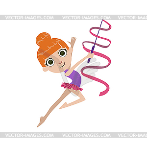 Молодые Rhythmic Gymnaste - стоковое векторное изображение