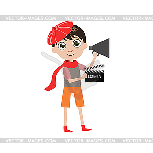 Boy Future Movie Director - vector image