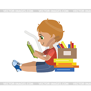 boy reading clip art