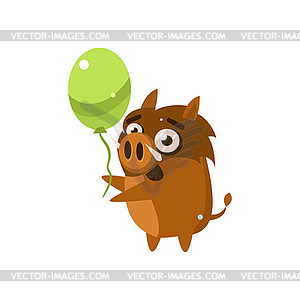 Wild Pig Party Animal Icon - vector clip art