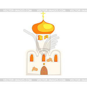 Russian Christian Orthodox Temple - vector clipart