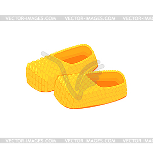 Russian Peasant Bast Shoes - vector image