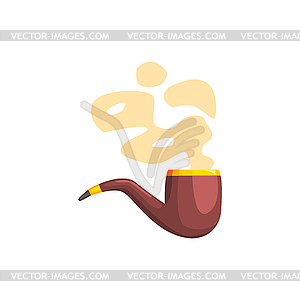 Classy Pipe With Smoke - vector image