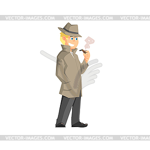 Male Private Detective - vector clipart