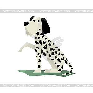 Black And White Dalmatian Dog - vector clip art