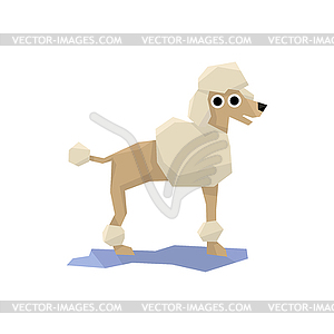 White Classic Haircut Poodle - vector image