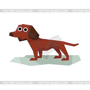 Dachshung Brown Dog - векторное графическое изображение