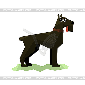 Giant Schnauzer Black Dog - vector clipart