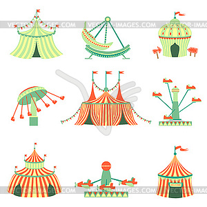 Amusement Park Elements Collection - vector image