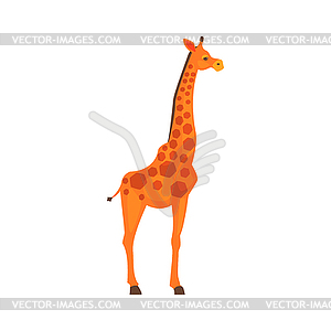 Giraffe Realistic Simplified Drawing - vector EPS clipart