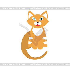 Red Tiger Cat Порода Примитивный мультяшный - клипарт в формате EPS