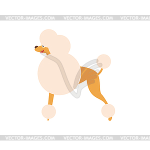 Poodle Dog Breed Primitive Cartoon - vector clipart