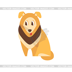 Collie Dog Breed Primitive Cartoon - vector image