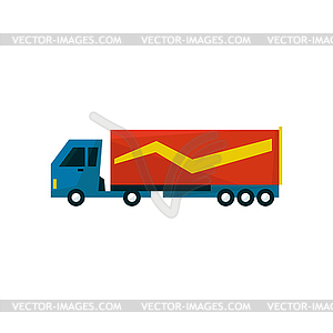 Big Long Distance Cargo Truck - vector image