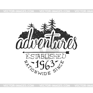 Nationwide Adventures Vintage Emblem - vector image