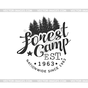 Nationwide Forest Camp Vintage Emblem - vector clipart