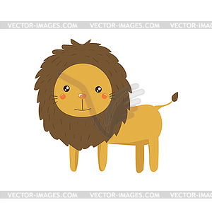 Lion Realistic Childish - vector clip art