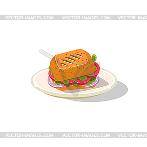 Traditional Italian Panini - vector clipart