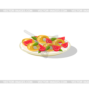 Traditional Italian Gnocchi - vector clip art