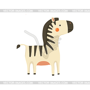 Zebra Realistic Childish - vector image