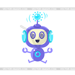 Robot Sitting In Trans - vector clipart / vector image