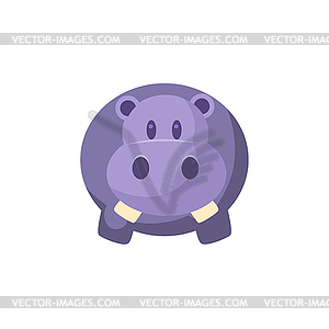 Toy Blue Hippo - vector image