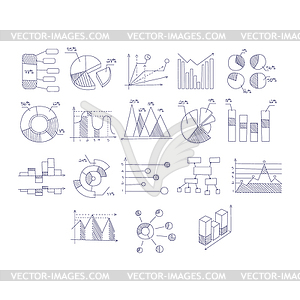 Different Type Of Charts Set - vector image